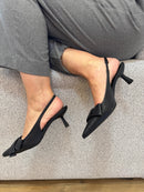 Sling Back Laço Preto - Claudia Albuquerque Shoes