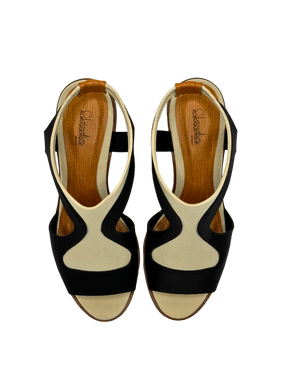 Sandália Neoprene Preto & Cinza - Claudia Albuquerque Shoes