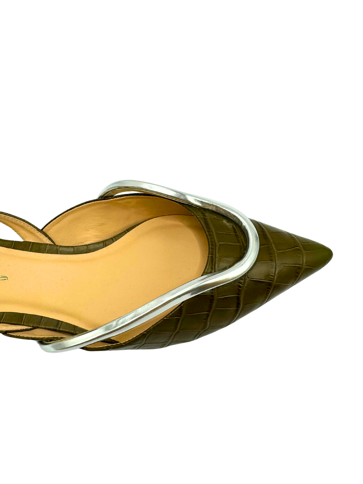 Slingback Verde Militar - Guilhermina