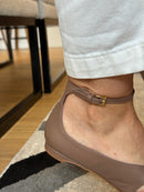 Sandália Flat Thong Bold Couro Marrom Mocha - Carrano