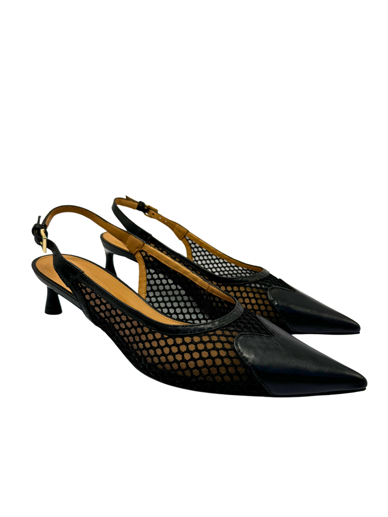 Slingback Jandaia Preto - Cavage