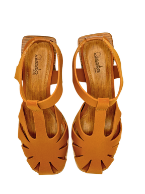 Sandália Neoprene Caramelo - Claudia Albuquerque Shoes
