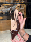 Slingback Íris Couro Verniz Show Red Toast - Guilhermina Shoes