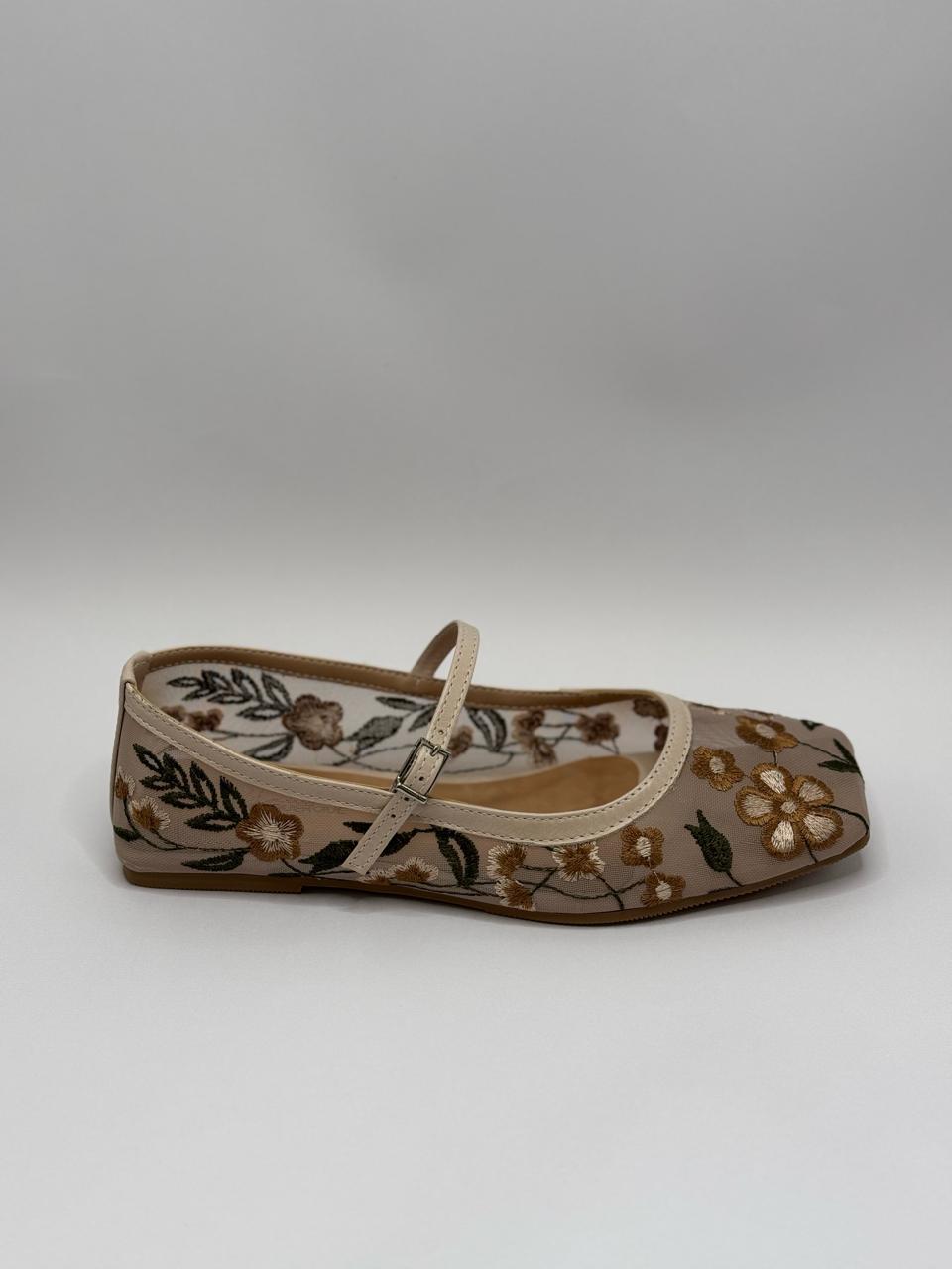 Sapatilha Manoela Floral - Claudia Albuquerque Shoes