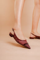 Slingback Yasmin Baixo Merlot - Vicenza