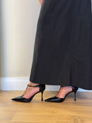 Scarpin Croco Verniz Preto - Vicenza